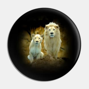 White lions Pin