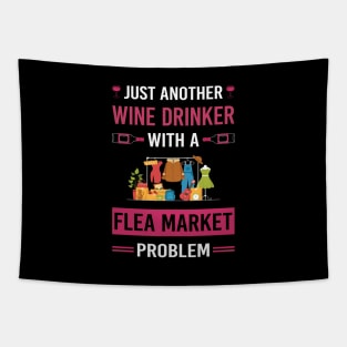 Wine Drinker Flea Market Tapestry