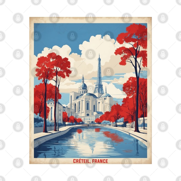 Creteil France Vintage Travel Poster Tourism by TravelersGems