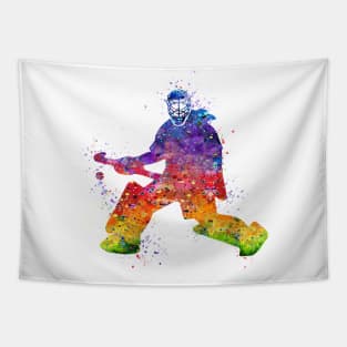 Girl Field Hockey Goalie Watercolor Sport Gift Tapestry