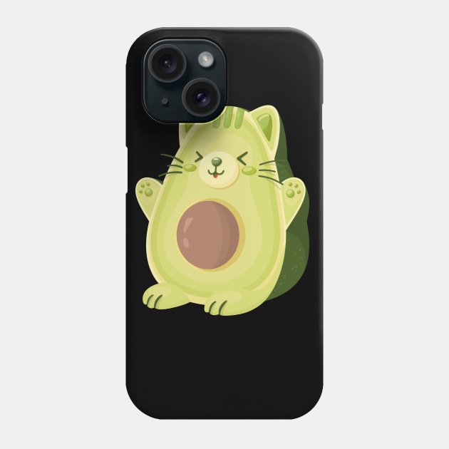 Cute Avocato Kitten Avocado Cat Phone Case by HamilcArt