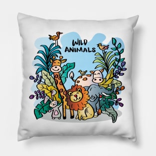 Cartoon wild animals Pillow