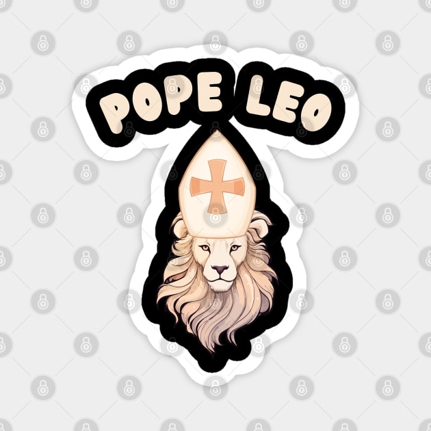 Pope-Leo Magnet by Creatifly Graphic Tees