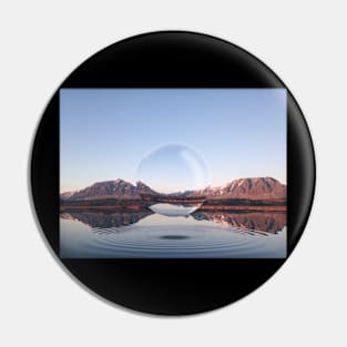 Sphere Over Lake Pin