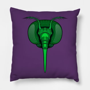 Mosquito head green Pillow