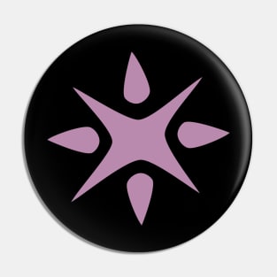Large Geometric abstract snowflake in mauve Pin