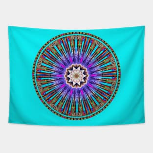 Trippy Colorful Floral Mandala Design Tapestry