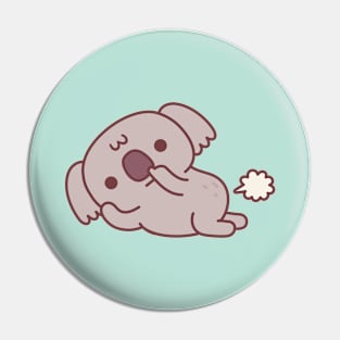 Cute Koala Picking Nose And Farting Funny Pin