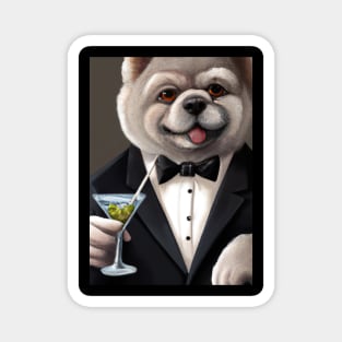 Chow Chow Suit Martini Magnet