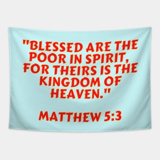 Bible Verse Matthew 5:3 Tapestry