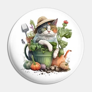 Sunday Cat Gardener Pin