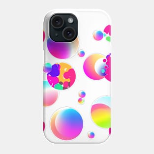 Ink Moon Bubbles Rainbow Phone Case