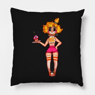 Toy Chica but a human lady!?!?!? Pillow