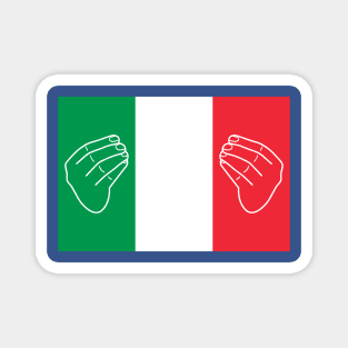 Italian flag hand gesture Magnet