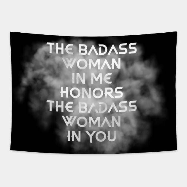 Badass Woman Smoke Tapestry by nilenberg