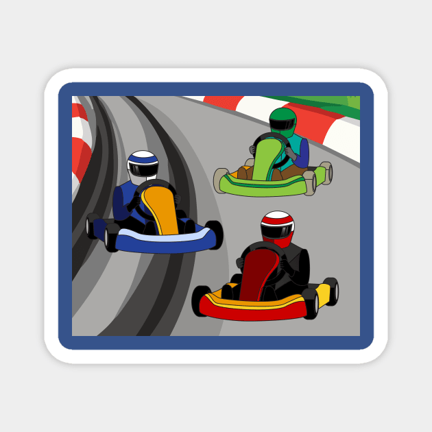 Go-Kart Racing Kart Race Kartor Magnet by flofin