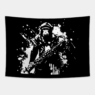 monkey plays saxophone Tapestry