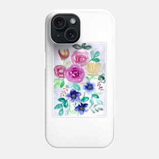 Watercolor large Floral Bouquet Phone Case