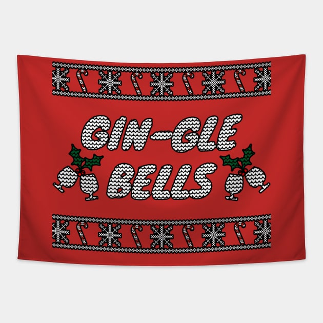 Gin-gle Bells Tapestry by LunaMay