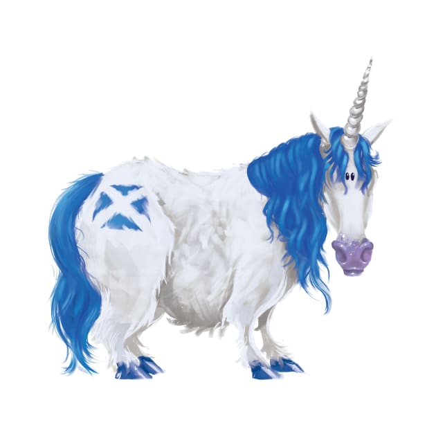 Scottish Saltire Unicorn by Rowena Aitken