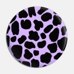 Purple Green Cow Hide Print Pin