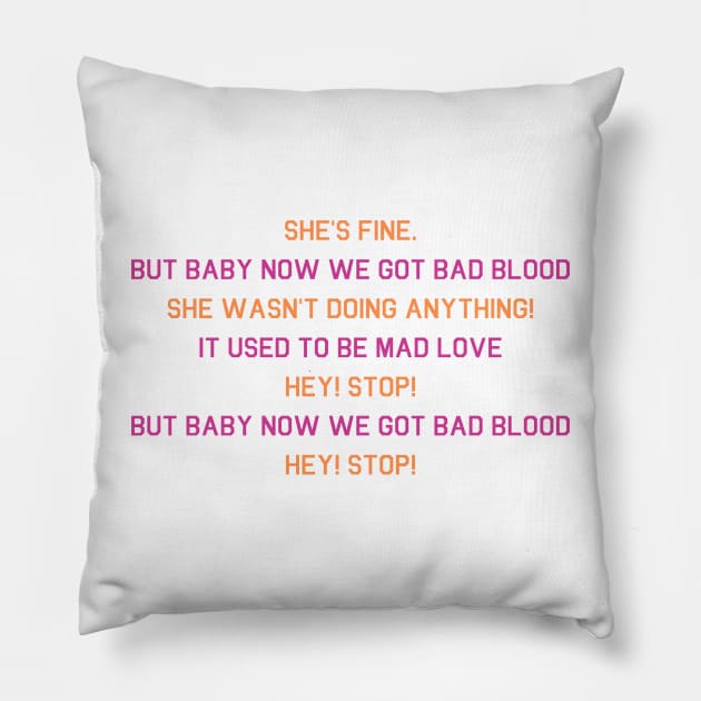 Bad Blood Security Yell Pillow by Likeable Design