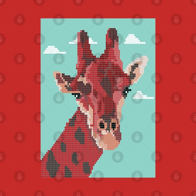 Homey Red Tall Giraffe by Square To Square