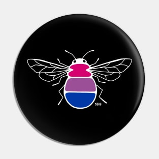 Bisexual Pride Bee (Dark) Pin