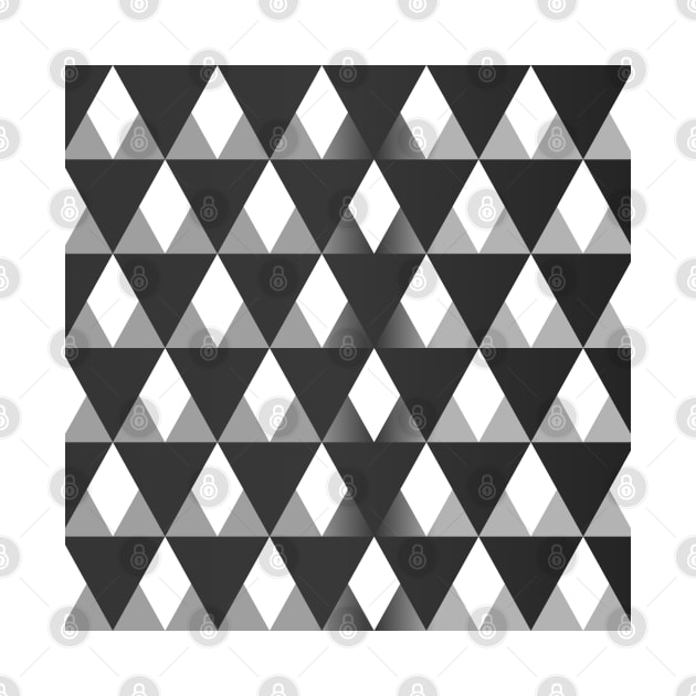 Black and grey triangular pattern background filling the frame. by ikshvaku