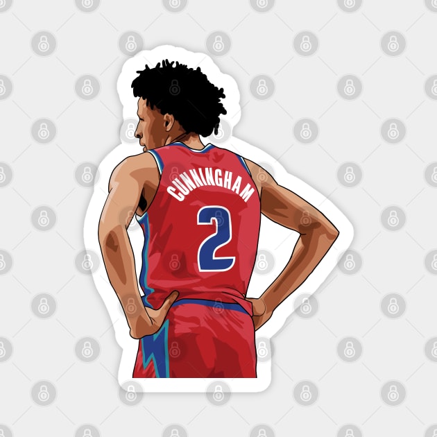 Cade Cunningham Vector Back Magnet by qiangdade