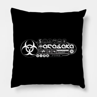 Cyberpunk  - Arasaka Corporation アラサカ社 black & white Pillow