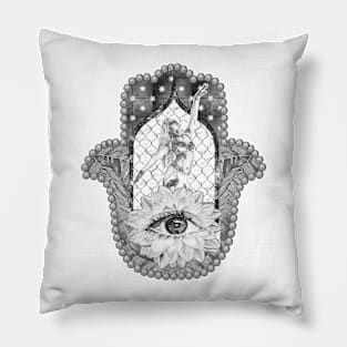 Belly Dance Hamsa Tattoo Pillow