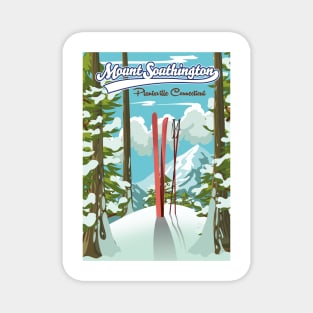 Mount Southington ski poster Magnet