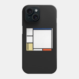 Composition with Blue, Red, Yellow, and Black Phone Case