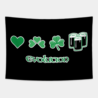 Irish Evolution Clover Leaf Tapestry