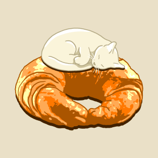 Croissant Snow Cat T-Shirt