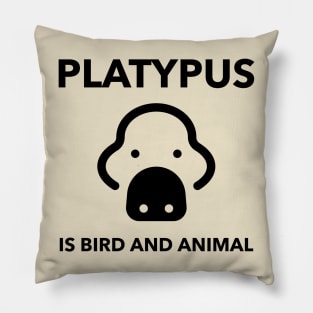 Platypus is Bird and Mammal Animal Facts Pillow