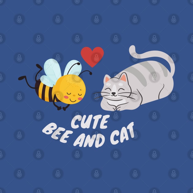 Cute Bee and Cat by ibra4work