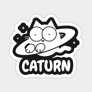 Caturn Cat Doodle Magnet