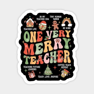 Funny Xmas Holiday Very Merry Teacher Magnet