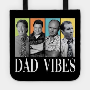 Retro 90’s Dad Vibes Sitcom Father's Vibes, Best Dad Ever, Happy Fathers Day Papa Vibes, Retro Dada Tote