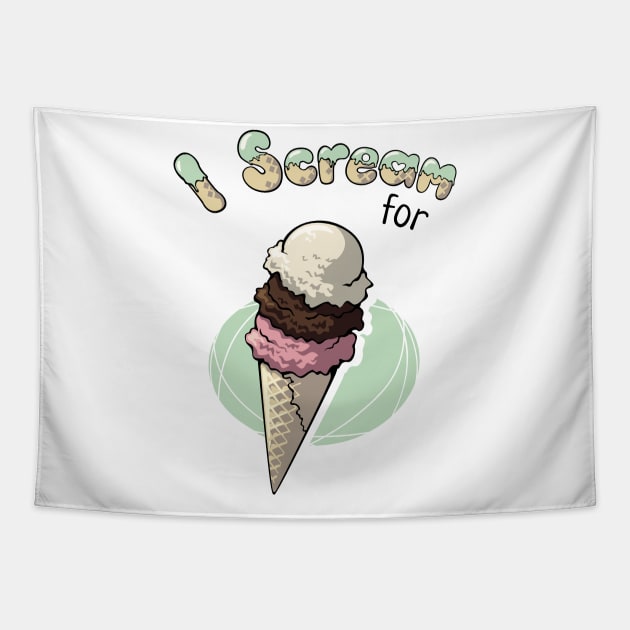 I Scream for... Neapolitan Tapestry by Abbilaura