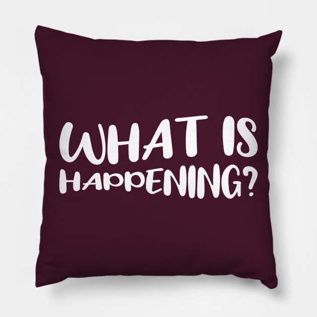 What is happening? Pillow by amyvanmeter