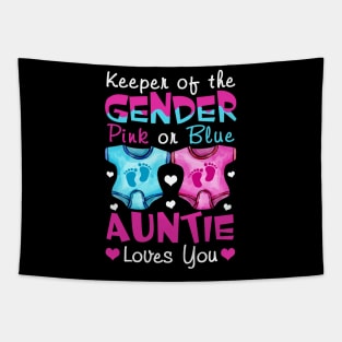 Keeper Of The Gender Auntie Loves You Baby Announcement Aunt Tapestry