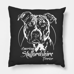 American Staffordshire Terrier dog Portrait Pillow