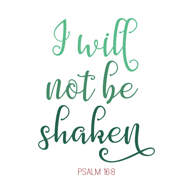 I Will Not Be Shaken Psalm 16:8 - Bible Verse by lucidghost