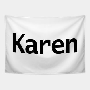 Karen in Black Text Tapestry