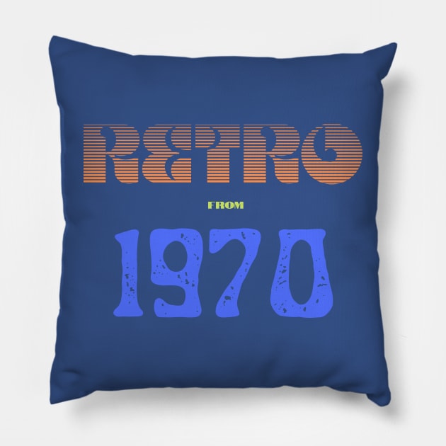 Retro Birthyear T-Shirt 1970 Pillow by FNRY