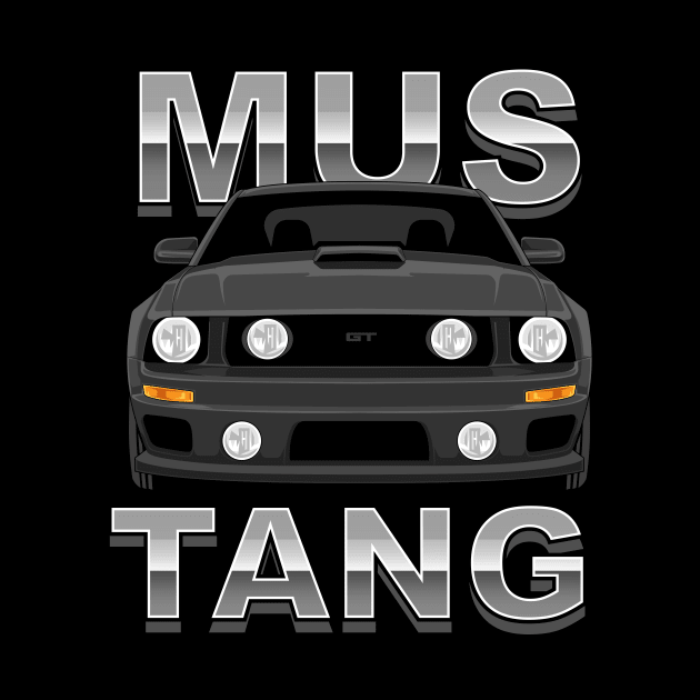 Black Mus Tang American Muscle Vehicle 2009 GT by yourcar.art