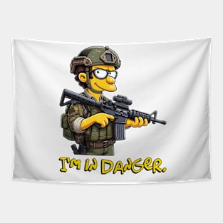 Tactical Yellow People Tapestry